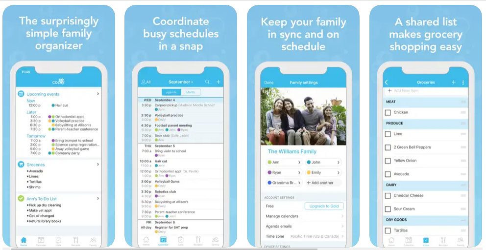 Cozi family organizer app